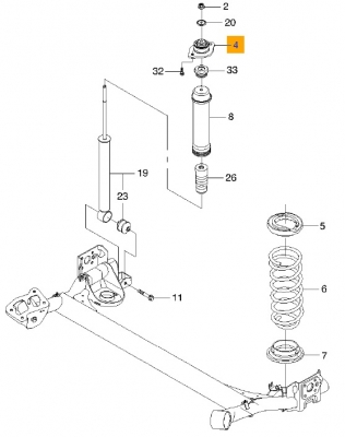 Flansa amortizor spate Chevrolet Aveo GM